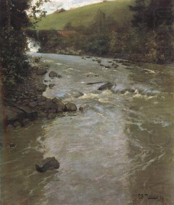 The Lysaker River in Summer (nn02), Frits Thaulow